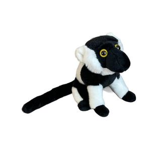 Obrázek z Opice lemur vari černobílý sedící plyš 14cm 